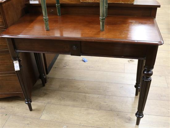 A Victorian mahogany side table W.107cm
